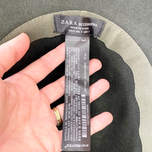 Zara Green Wool Blend Fedora - Picture 9 of 14